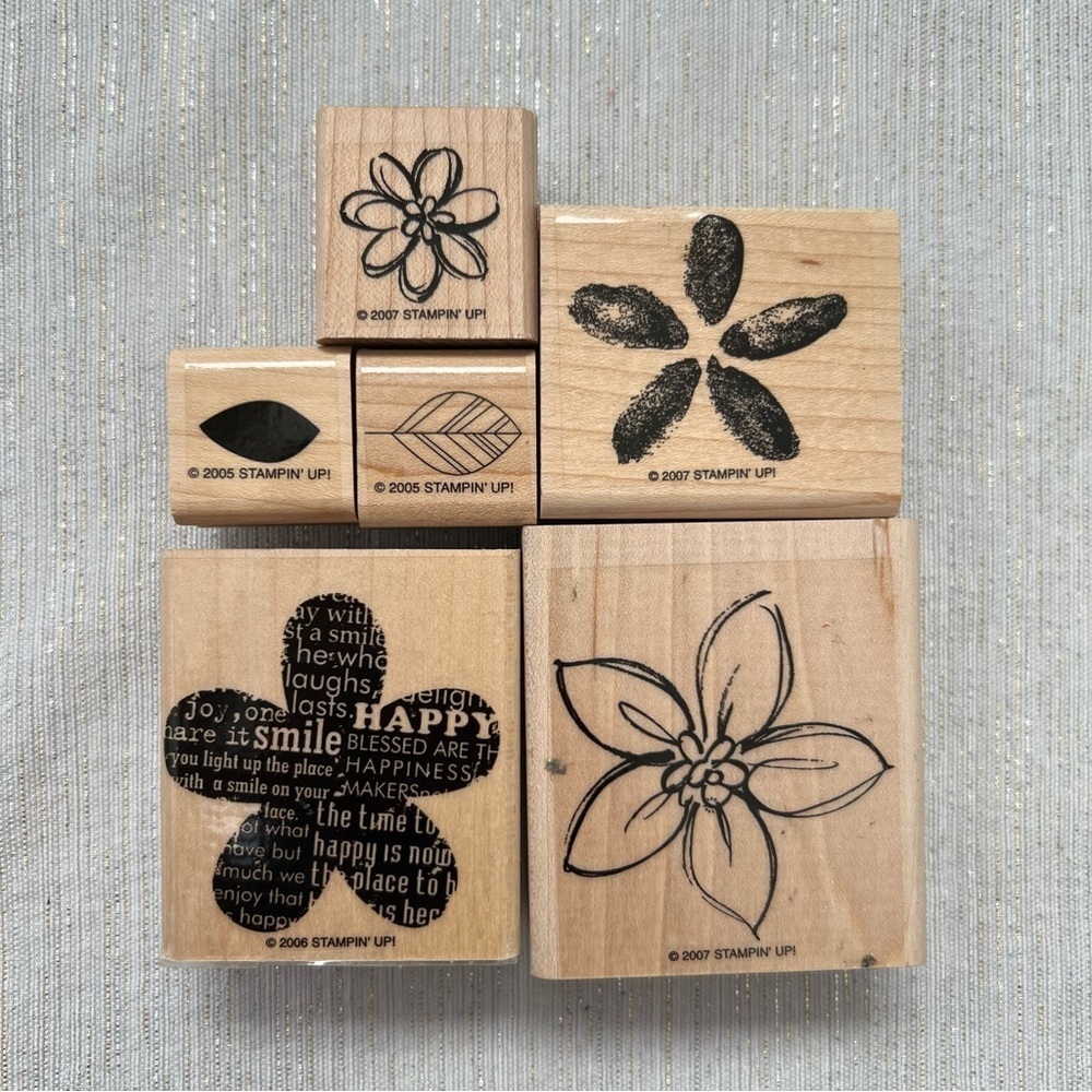 Stampin’ Up Misc. Set of 6 Floral and Nature Inspired Stamps